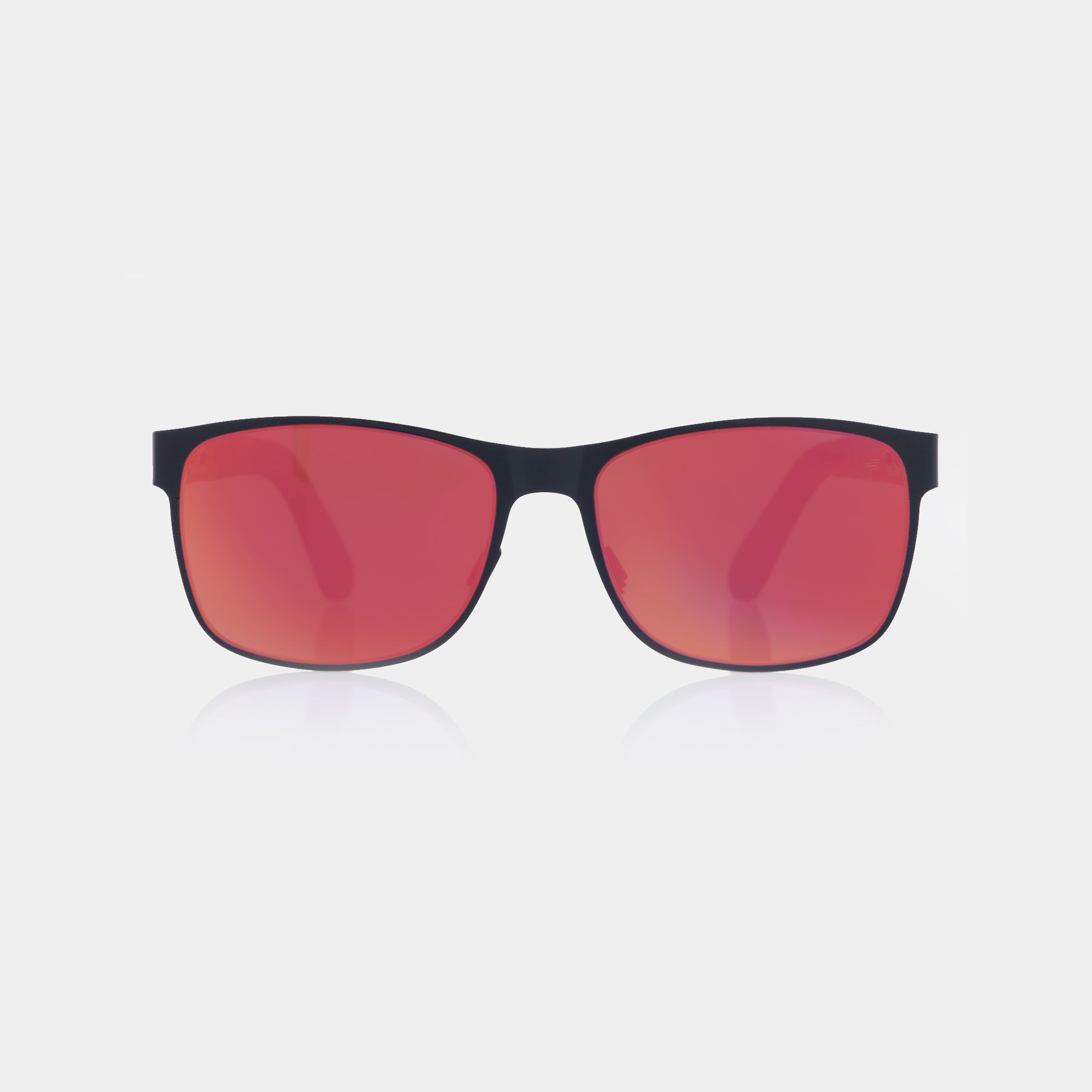 Albura Red Steel Sunglasses – bold red steel frame for a striking, modern style by Fento.